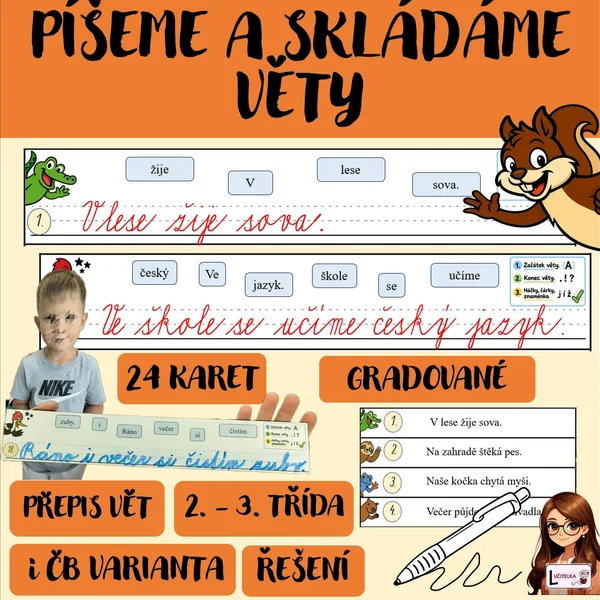 Věty - skládáme a přepisujeme