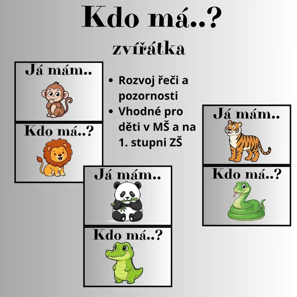 Já mám.. Kdo má..? Zvířata