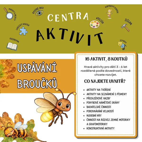 Centra aktivit - Uspávání broučků