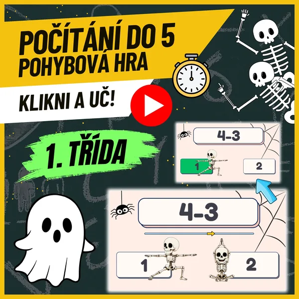 HALLOWEENSKÁ ROZCVIČKA - počítání do 5