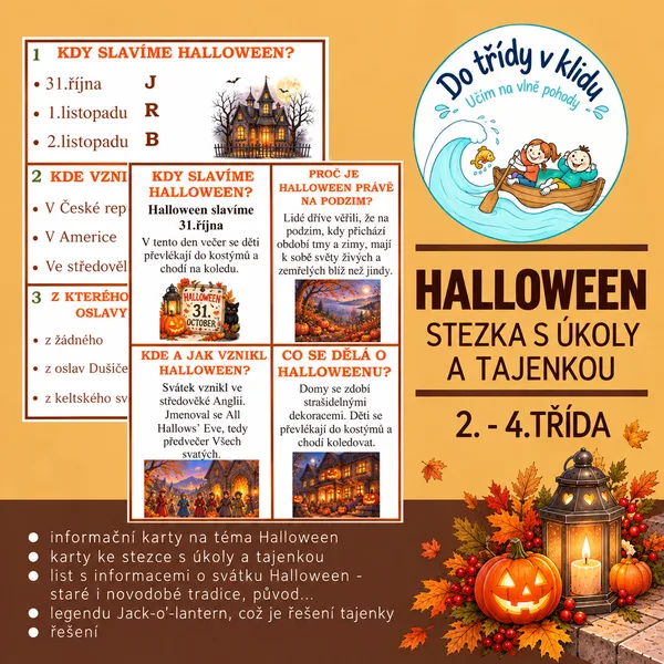 Halloween - stezka s úkoly pro 2. - 4.třídu