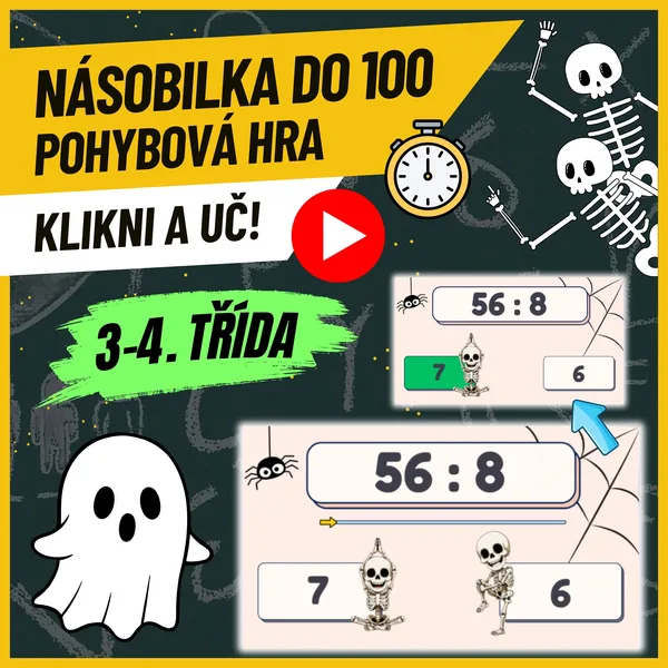 HALLOWEENSKÁ ROZCVIČKA - násobilka