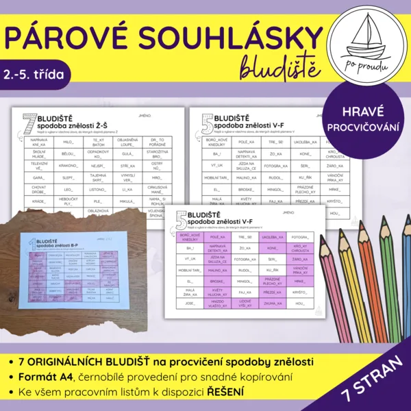 Párové souhlásky | 7 bludišť