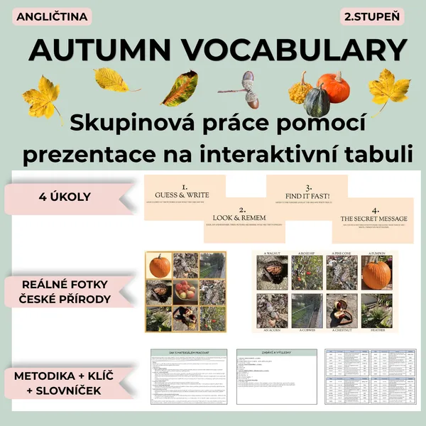Autumn Vocabulary & Activities - úvod do podzimní slovní zásoby