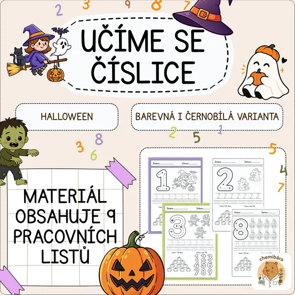 Učíme se číslice - HALLOWEEN