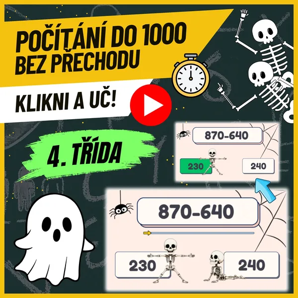 HALLOWEENSKÁ ROZCVIČKA - počítání do 1 000