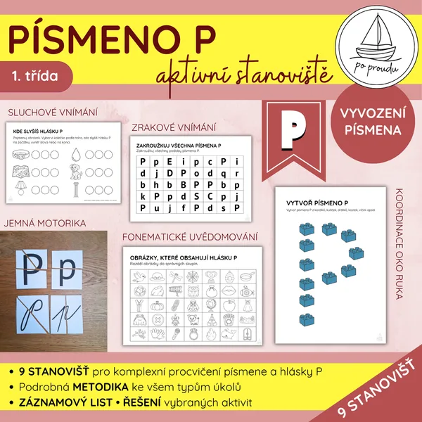 Písmeno P | 9 aktivních stanovišť