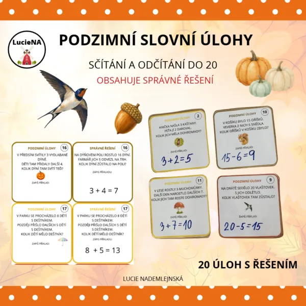 PODZIMNÍ SLOVNÍ ÚLOHY