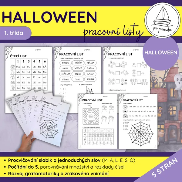 Halloween | pracovní listy pro prvňáčky