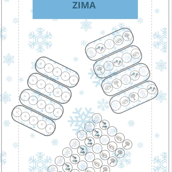 Zima-seřaď podle předlohy