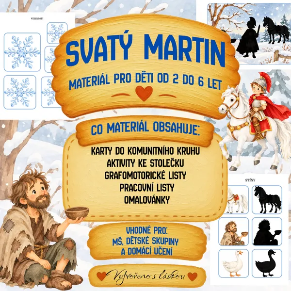 🪿 SVATÝ MARTIN | Tematický vzdělávací materiál pro děti od 2 do 6 let ❄️