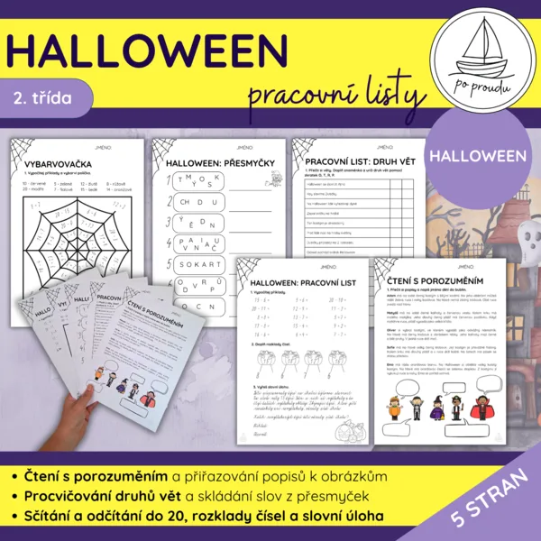 Halloween | pracovní listy pro 2. třídu