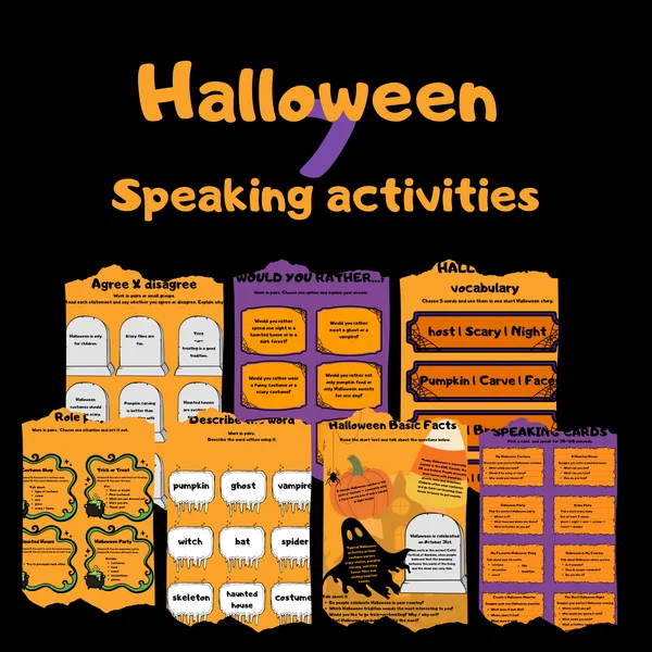 Halloween speaking activities