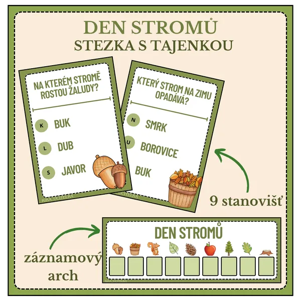 DEN STROMŮ - stezka s tajenkou