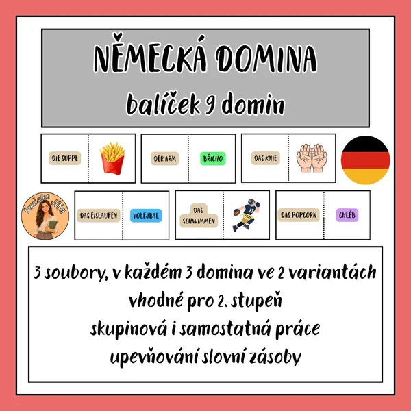 Německá domina - balíček 9 domin
