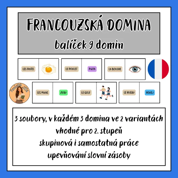 Francouzská domina - balíček 9 domin