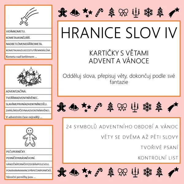 HRANICE SLOV IV - kartičky s větami