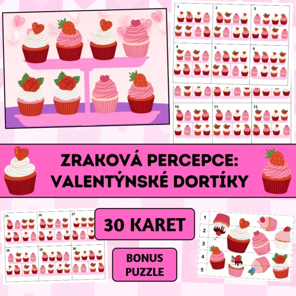 Zraková percepce: Valentýnské dortíky