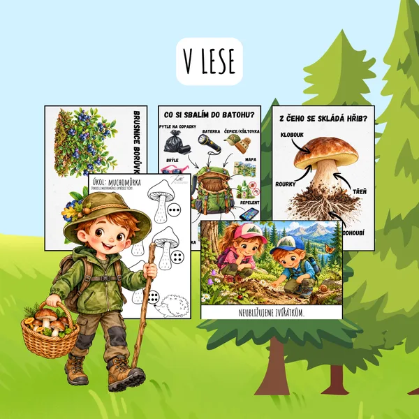 V lese