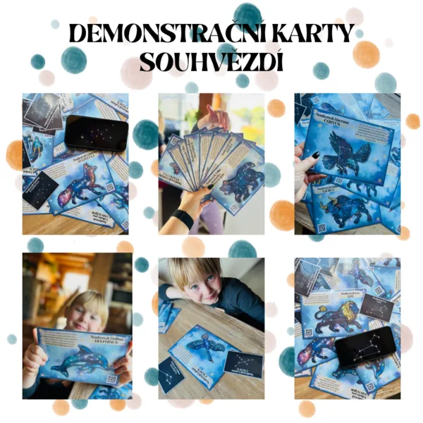 Demonstrační karty s QR kódy - Souhvězdí