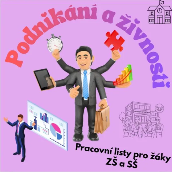 Podnikání, živnosti a obchodní společnosti - pracovní listy