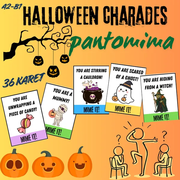Halloween charades - halloweenská pantomima do hodin angličtiny