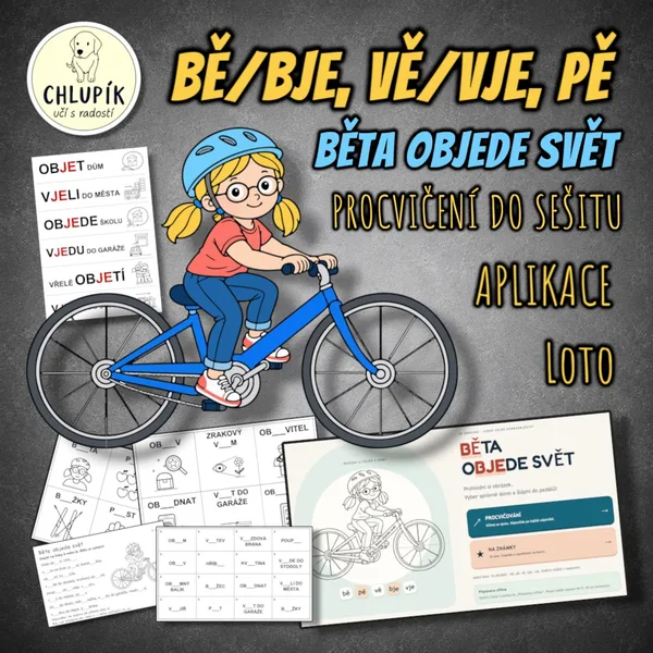 BĚTA OBJEDE SVĚT - PSANÍ SKUPIN bě/bje, vě/vje, pě