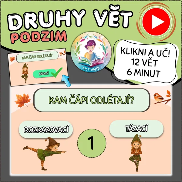 PODZIMNÍ ROZCVIČKA - druhy vět