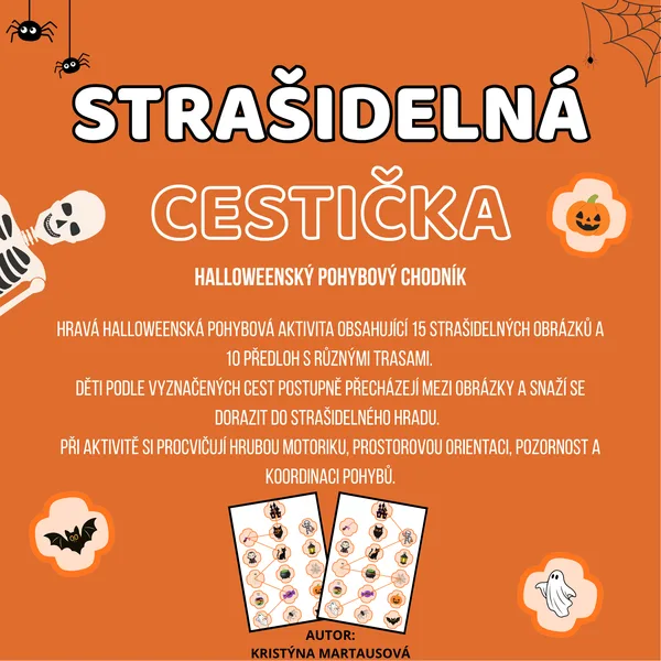 Strašidelná cestička - Halloweenský pohybový chodníček 🎃