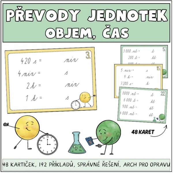 Převody jednotek - objem, čas