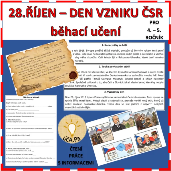 28. ŘÍJEN – DEN VZNIKU ČSR
