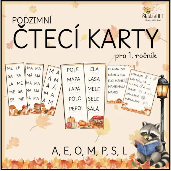 🍁 PODZIMNÍ ČTECÍ KARTY