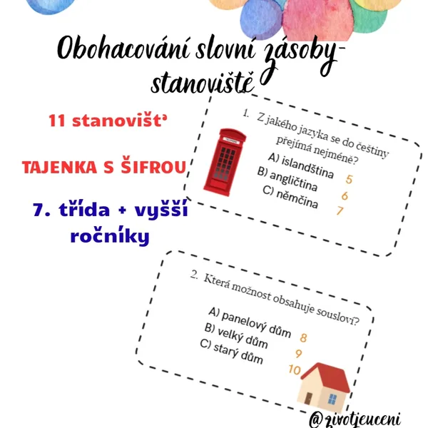 Obohacování slovní zásoby- stanoviště