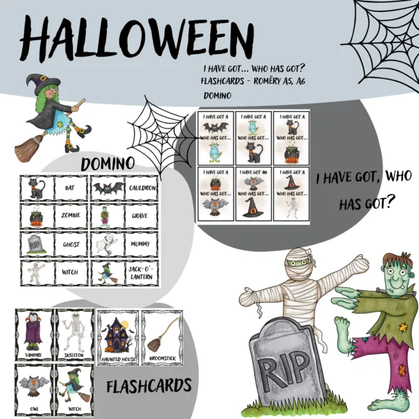 Halloween sada her a flashcards