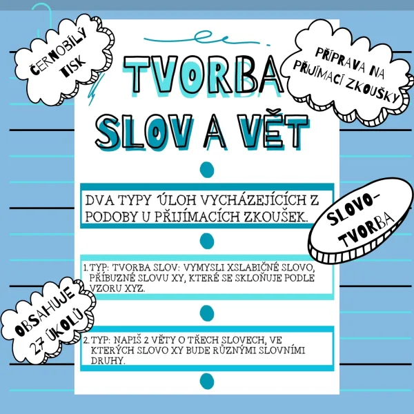 Tvorba slov a vět - přijímací zkoušky