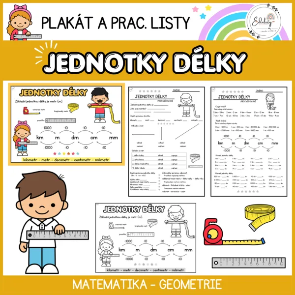 Jednotky délky – plakát a pracovní listy