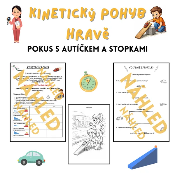 🚗 Kinetický pohyb hravě – pokus s autíčkem a stopkami