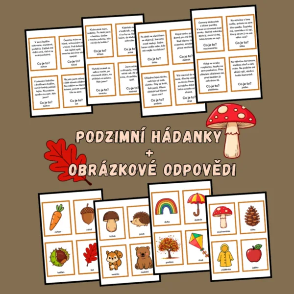 Podzimní hádanky + obrázkové odpovědi