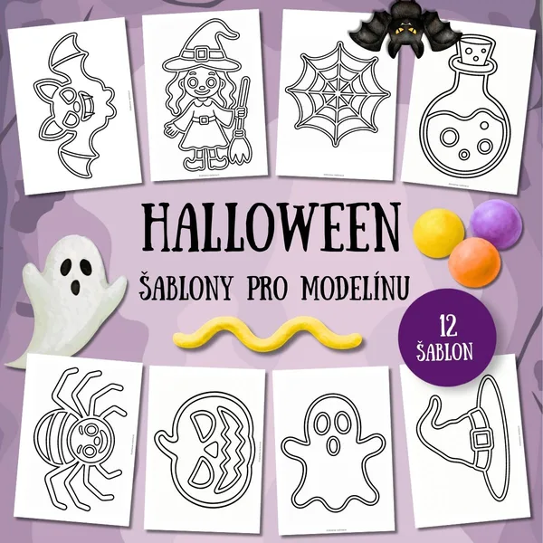 Halloween - šablony pro modelínu 1