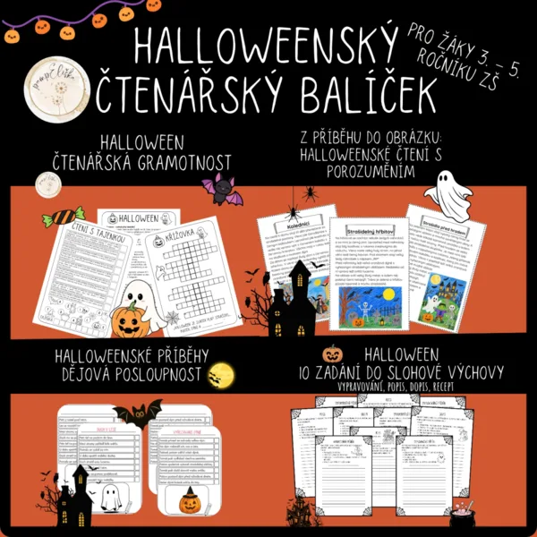 Halloweenský čtenářský balíček pro žáky 3. – 5. ročníku ZŠ