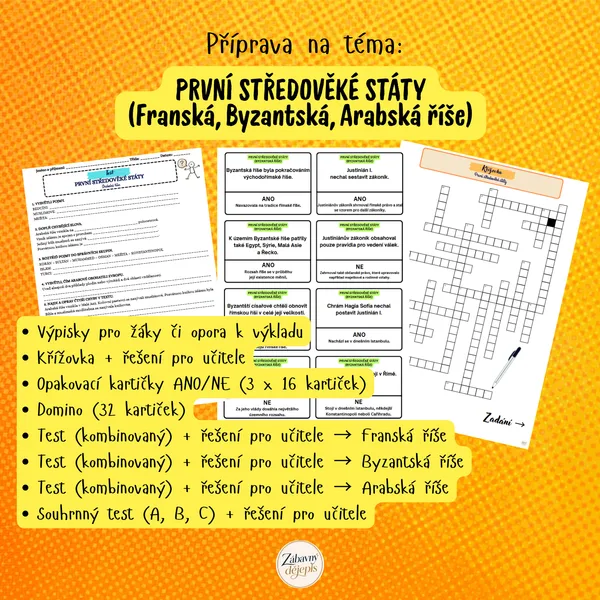 PRVNÍ STŘEDOVĚKÉ STÁTY (Franská, Byzantská, Arabská říše)