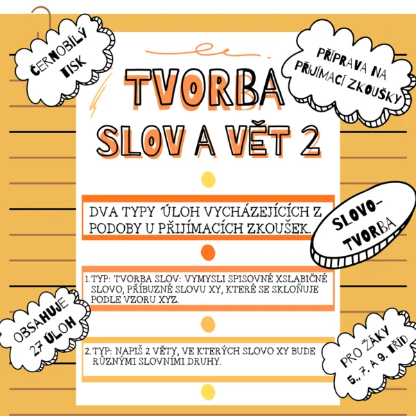 Tvorba slov a vět 2 - přijímací zkoušky