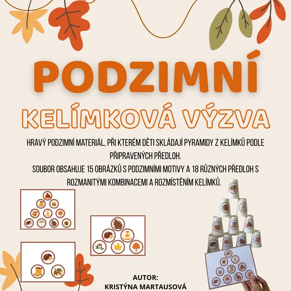 Podzimní kelímková výzva - Skládání podle předlohy 🍁 🌰