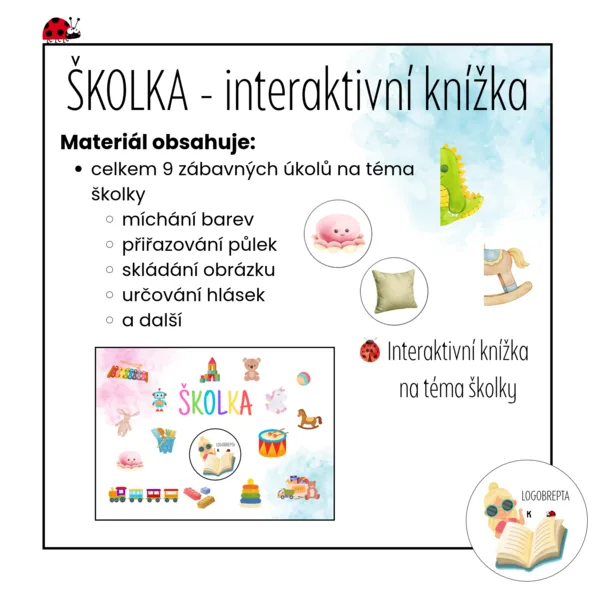 ŠKOLKA- interaktivní knížka