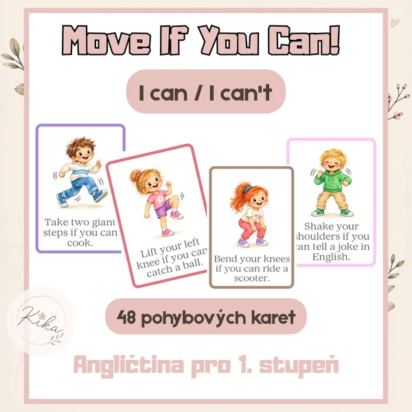 Move If You Can! – Can / Can’t | English Warmer