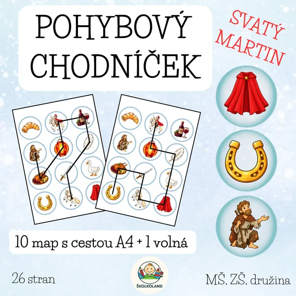 Svatý Martin – Pohybový chodník (svatomartinské pohybové aktivity a hry pro MŠ, ZŠ a školní družinu)