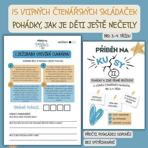 PŘÍBĚH NA KUSY II. – Pohádky a jiné pěkné průšvihy | 15 čtenářských skládaček