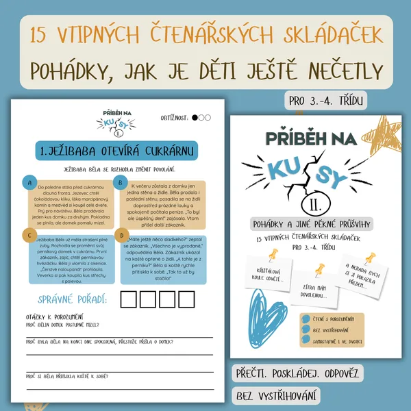 PŘÍBĚH NA KUSY II. – Pohádky a jiné pěkné průšvihy | 15 čtenářských skládaček