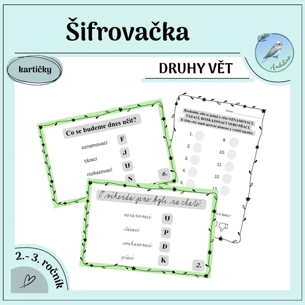 Šifrovačka - druhy vět