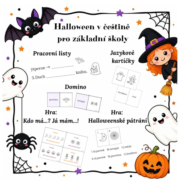 Halloween v češtině ve veselém duchu 👻pro základní školy
